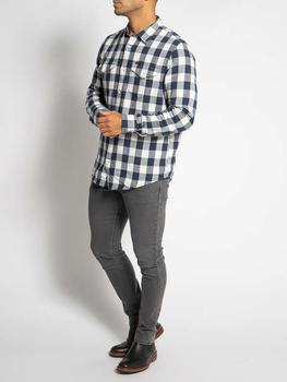 LEE REGULAR SHIRT MĘSKA KOSZULA MATERIAŁOWA W KRATĘ NAVY L69HKM35 112319356