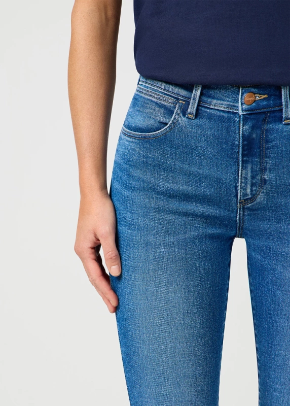 DAMSKIE SPODNIE WRANGLER HIGH SKINNY URBAN HAZE 112362302