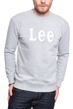 BLUZA LEE LOGO CREW SWS GREY MELE L80RTJMP 112121503