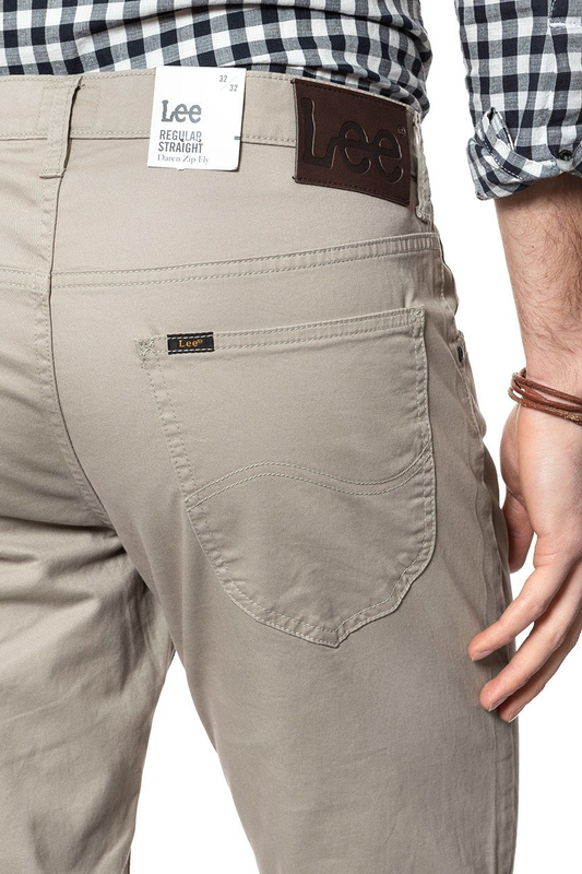 LEE DAREN ZIP FLY MĘSKIE SPODNIE MATERIAŁOWE ANITA BEIGE L707LA83 112118254
