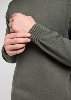 MESKI SWETER LEE CLEAN RAGLAN SWEATER OLIVE GRAY 112370537