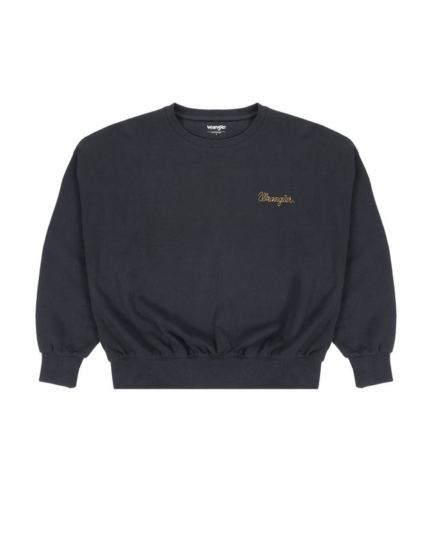 DAMSKA BLUZA WRANGLER RELAXED SWEATSHIRT FADED BLACK 112343708