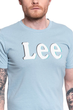LEE T SHIRT DISTORTED LOGO TEE ASHLEY BLUE L61OFENA 112113980