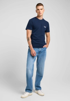 MESKA KOSZULKA LEE SS SMALL LOGO TEE RIVET NAVY 112370502