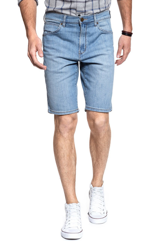 KRÓTKIE SPODENKI WRANGLER DENIM SHORT LIGHT FEATHER W14CQA14R 112126617