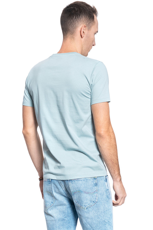 MĘSKI T-SHIRT LEE WOBBLY LOGO TEE FADED BLUE L65QAIOF 112116135