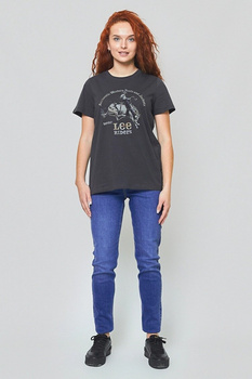 LEE COWBOY TEE DAMSKI T-SHIRT WASHED BLACK L42QFEON 112140079