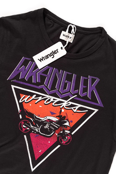 KOSZULKA WRANGLER RINGER TEE FADED BLACK W7B63FKV6 112131521