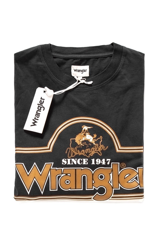 LONGSLEEVE WRANGLER LS SEASONAL LOGO TEE FADED BLACK W7B98FGV6 112131574