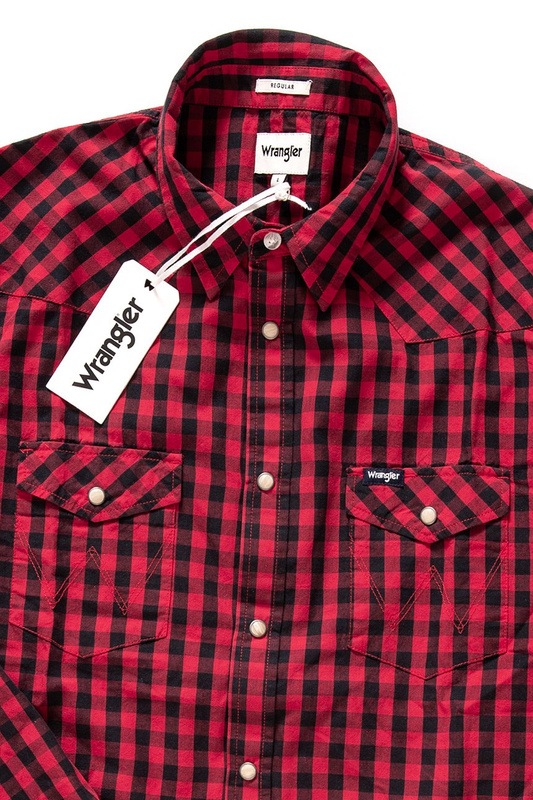 WRANGLER WESTERN SHIRT SALSA RED W59734MWN 112129835