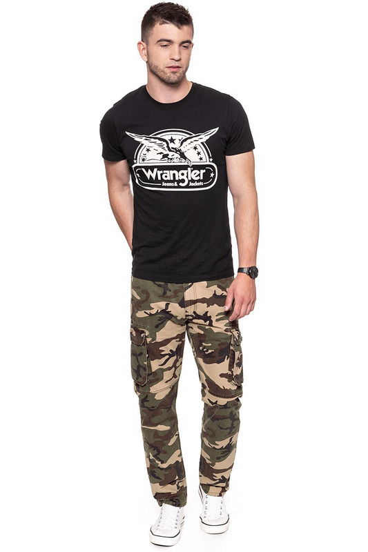 WRANGLER SPODNIE MĘSKIE CARGO WOODLAND CAMO W15EVR45Z 112126814