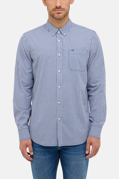 Męska Koszula Mustang Style Chester Gingham Check Middle Blue 1016947 12796