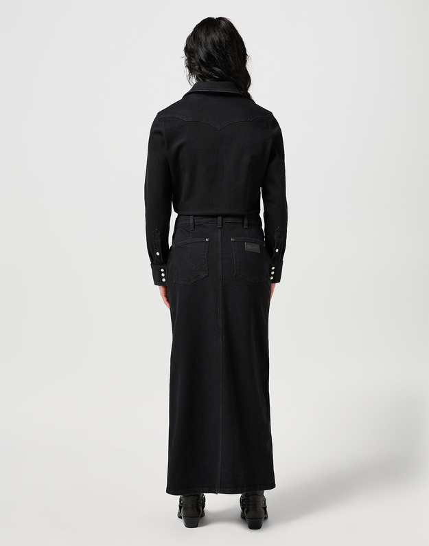 WRANGLER DAMSKA SUKIENKA JEANSOWA WRANGLER DENIM MATCH UP DRESS BLACK 112356782