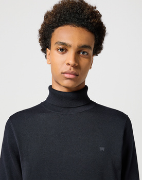 MĘSKI GOLF WRANGLER TURTLENECK BLACK 112356772