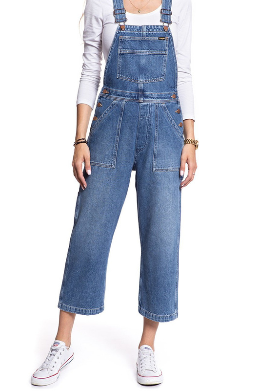 DAMSKIE OGRODNICZKI WRANGLER CARPENTER BIB ALL STAR BLUE W29RRI25U 112128591