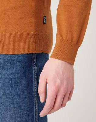 MĘSKI SWETER WRANGLER ROLL NECK KNIT NUTMEG BROWN W8A22PH02 112141658