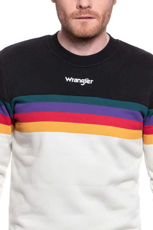 BLUZA WRANGLER RAINBOW SWEAT CLOUD BLUE W6B5HDB03 112130690