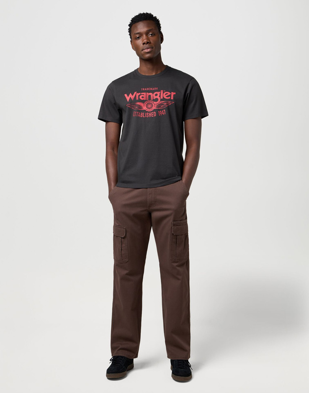 MESKA KOSZULKA WRANGLER AMERICANA TEE FADED BLACK 112371416