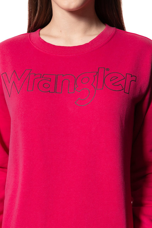 BLUZA WRANGLER DAMSKA CREW SWEAT BRIGHT ROSE W6079HYVC 112130450
