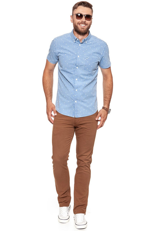 KOSZULA WRANGLER BUTTON DOWN INDIGO W59446G4E 112129753