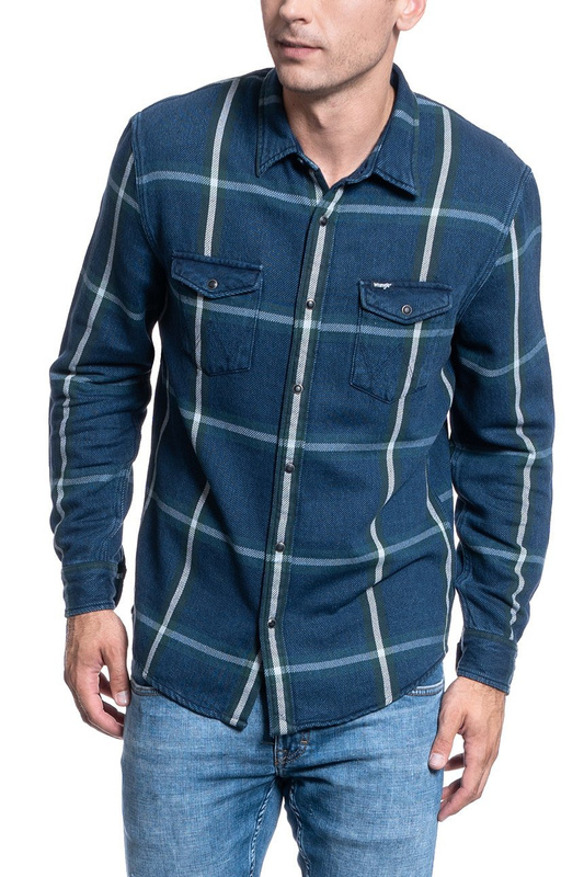 MĘSKA KOSZULA WRANGLER LS WESTERN SHIRT PINE W5A7MTG01 112130081