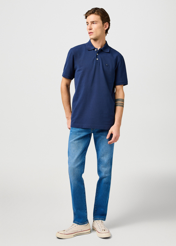 MESKA KOSZULKA POLO WRANGLER POLO SHIRT BLACK IRIS 112362388