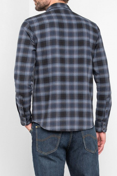 LEE RIDER SHIRT MĘSKA KOSZULA MATERIAŁOWA W KRATĘ FADED BLACK L856ZDKD 112122588