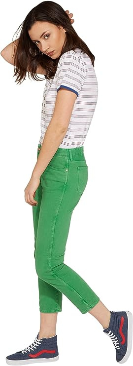 WRANGLER CROPPED STRAIGHT DAMSKIE SPODNIE JEANSOWE GREEN W229DM121