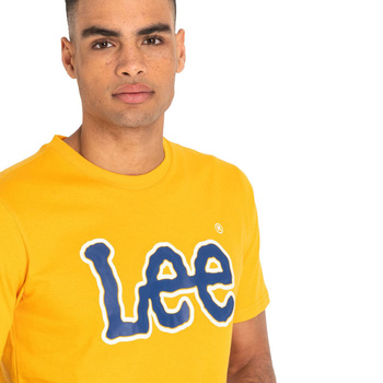 LEE LOGO TEE MĘSKI T-SHIRT KOSZULKA Z KRÓTKIM RĘKAWEM LOGO NADRUK RADIANT YELLOW L60UFELG 112113561