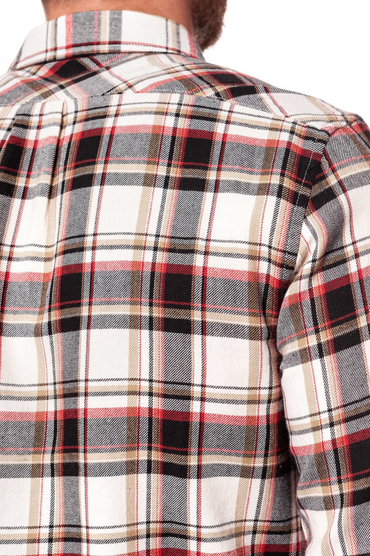 KOSZULA WRANGLER LS 1PKT FLAP SHIRT RED W5932SN47 112129736