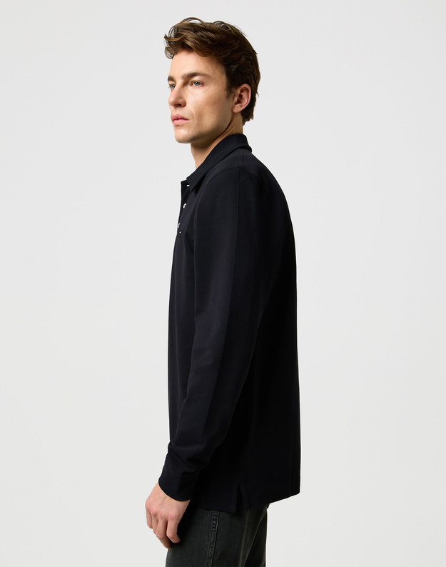 MESKA KOSZULKA WRANGLER LS POLO SHIRT BLACK 112371395