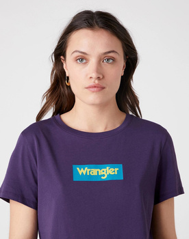 DAMSKI T-SHIRT WRANGLER LOGO TEE PURPLE VELVET W7P3EVXSL 112132043