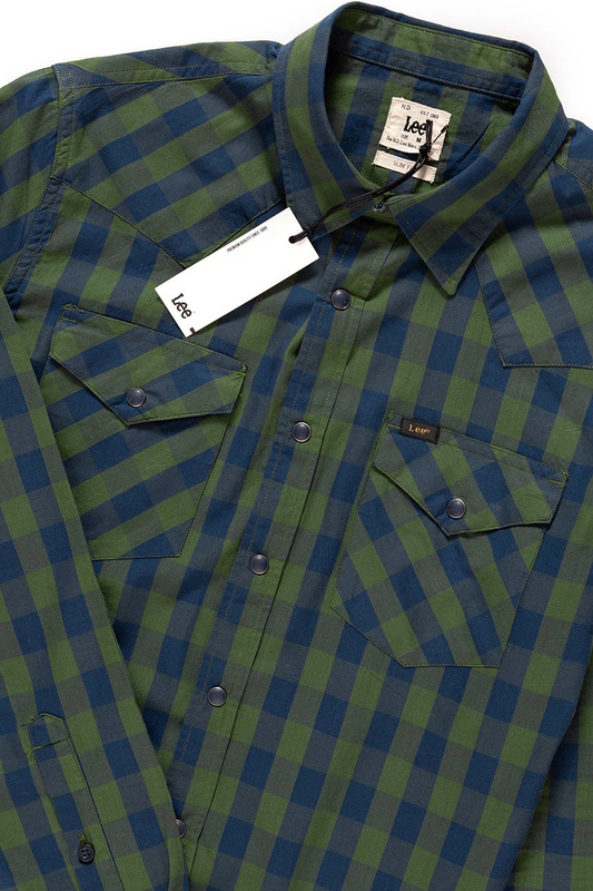 LEE LEE WESTERN SHIRT HILLSIDE GREEN L643MMPC