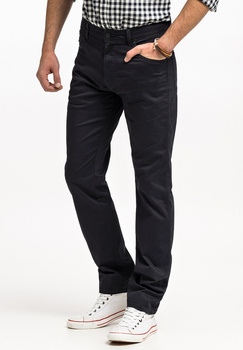 WRANGLER TEXAS SLIM MĘSKIE SPODNIE MATERIAŁOWE DARK NAVY W12SEAXAE 112330702