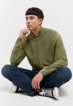 Sweter Męski Rozpinany Mustang Style Escondido Oil Green 1015476 6273 