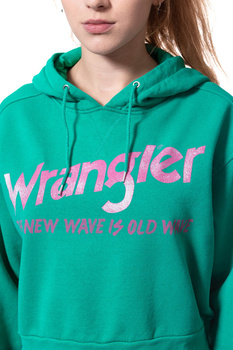 BLUZA WRANGLER DAMSKA CROP HOODIE SPECTRA GREEN W6068IGWB 112130417