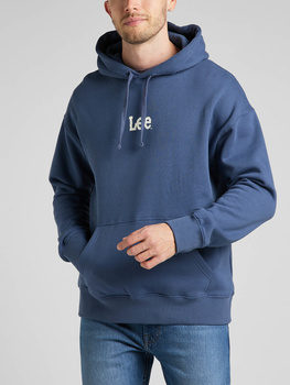 LEE LOGO LOOSE HOODIE MĘSKA BLUZA Z KAPTUREM LOGO L84HTJ54 112322633