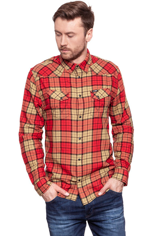 KOSZULA WRANGLER LS WESTERN SHIRT SALSA RED W5969SZWN 112129819