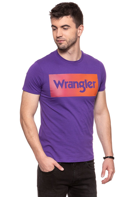 KOSZULKA WRANGLER LOGO TEE TROPICAL PURPLE W7B62FQW3 112131518