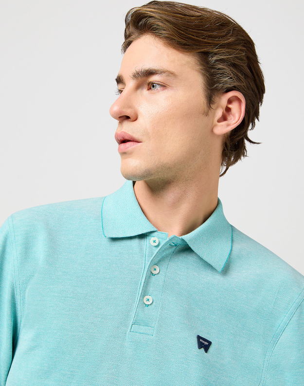 WRANGLER MĘSKA KOSZULKA WRANGLER REFINED POLO SHIRT TEAL 112362834
