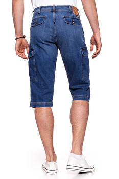 WRANGLER 3/4 CARGO SHORTS DEN REEL BLUES W16S0856B