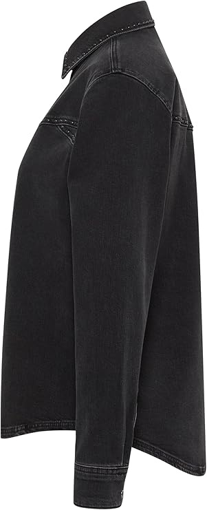 Damska Koszula Jeansowa Mustang Style Shelly Beads Shirt Denim Black 1016011 4000 801