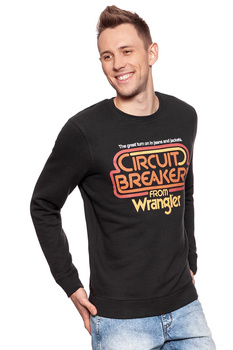 BLUZA WRANGLER MĘSKA CIRCUIT SWEAT FADED BLACK W6546I4V6 112130549