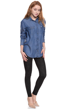 KOSZULA JEANSOWA DAMSKA LEE WESTERN SHIRT BLEACHED DENIM L46CKRES 112110851