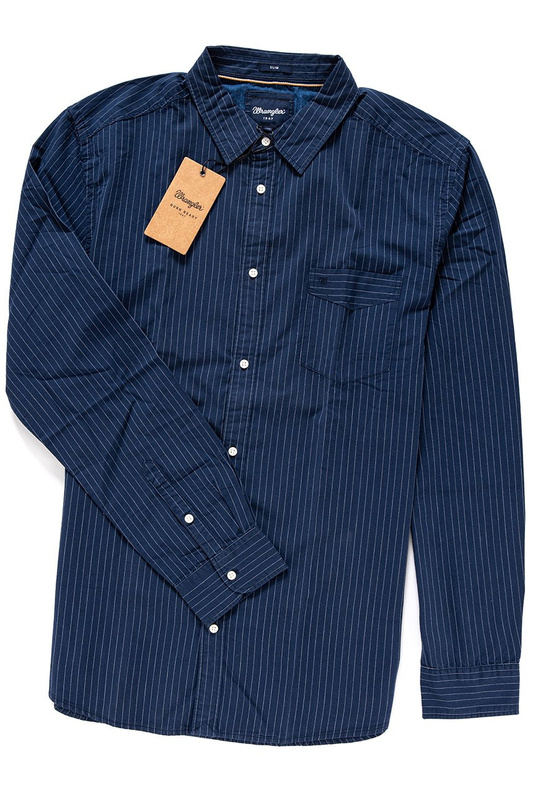 WRANGLER L/S 1PKT SHIRT NAVY W5953NJ35