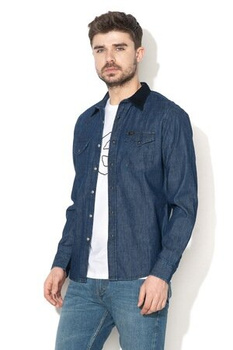 LEE WESTERN SHIRT MĘSKA KOSZULA JEANSOWA Z DŁUGIM RĘKAWEM RINSE L643KXCY 112115369