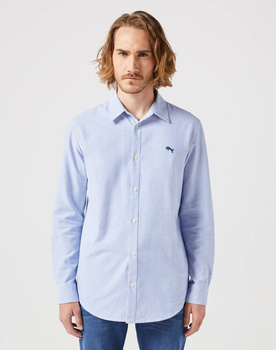 WRANGLER LS SHIRT MĘSKA KOSZULA W PASKI Z DŁUGIM RĘKAWEM BLUE STRIPE 112352839 W592016817
