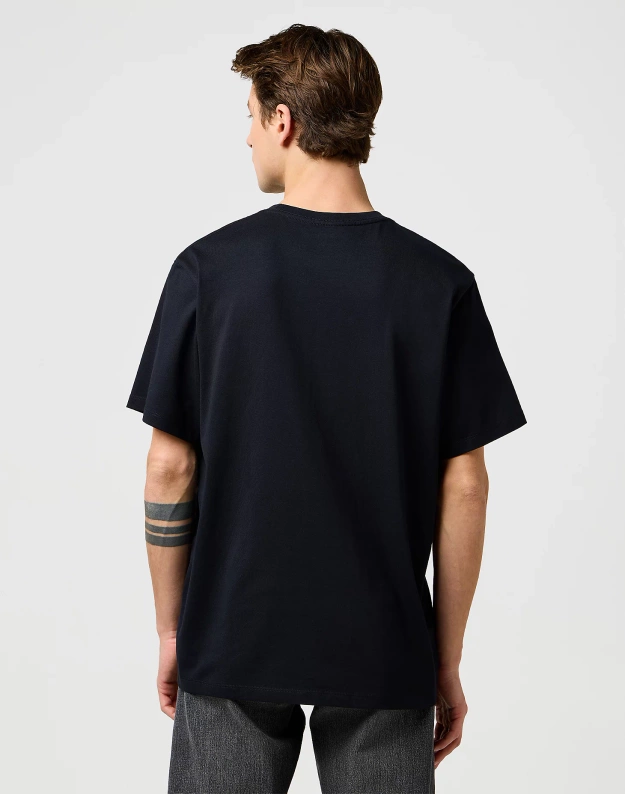 MESKA KOSZULKA  WRANGLER EMBROIDERY TEE BLACK 112371489