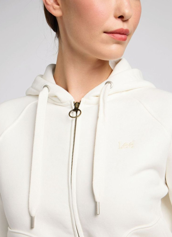 DAMSKA BLUZA LEE ZIP THROUGH HOODIE ECRU 112350174