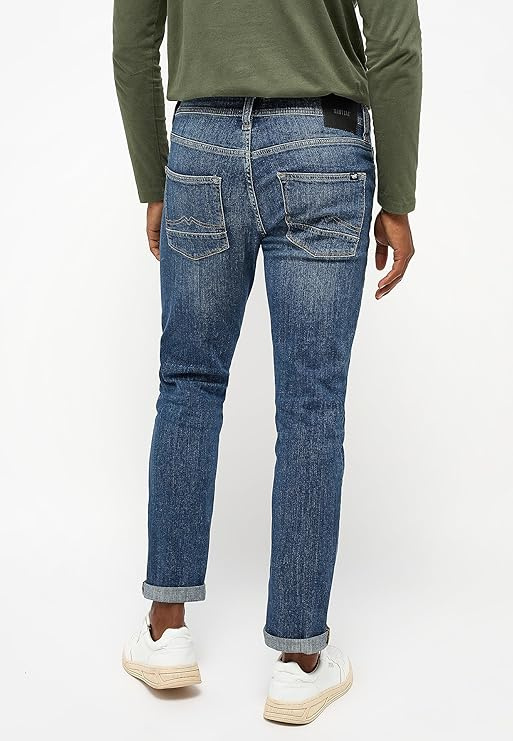 Męskie Spodnie Jeansowe Mustang Style Boston Slim Denim Blue 1014706 5000 883